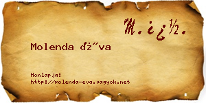 Molenda Éva névjegykártya