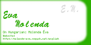 eva molenda business card